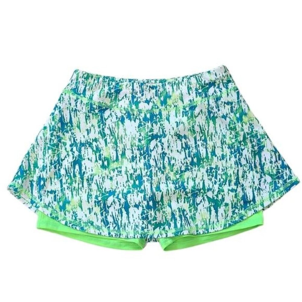 Mambo Australia girls watercolor green and blue skort medium 10/12